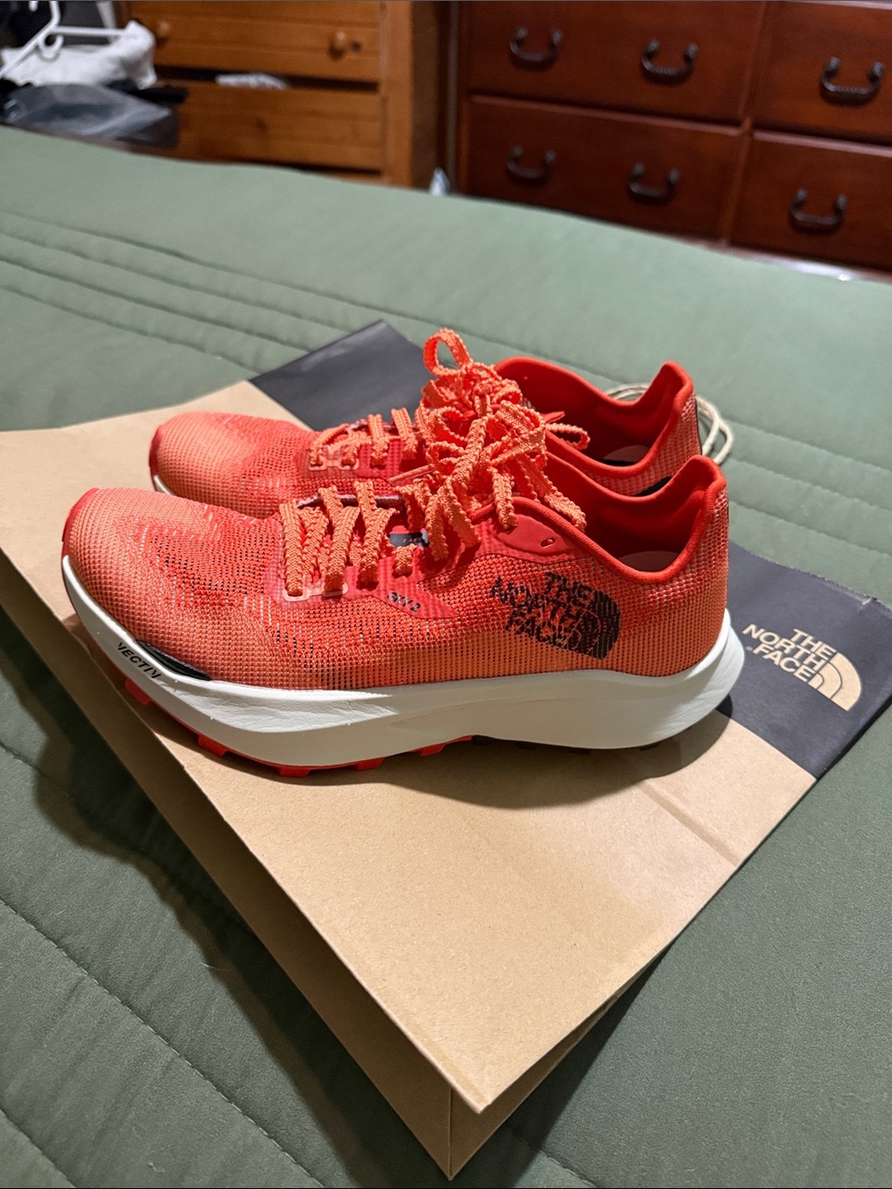 The North Face Bright Red/Orange Mesh Athletic Shoes  SKY 2